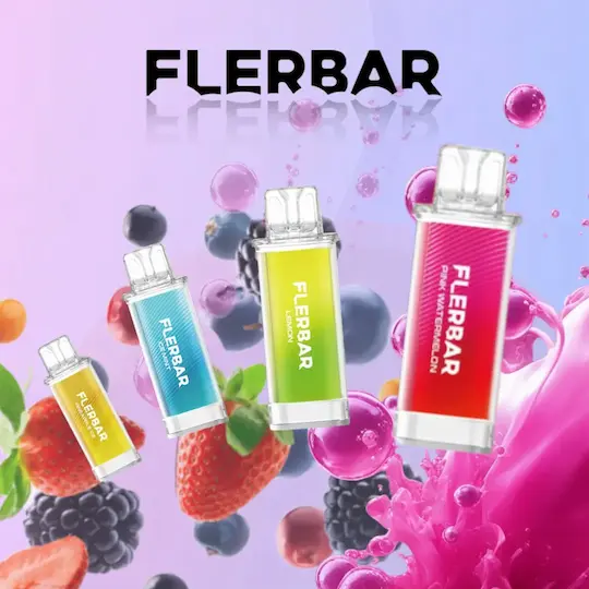 Banner mit Flerbar Pods und diversen Früchten