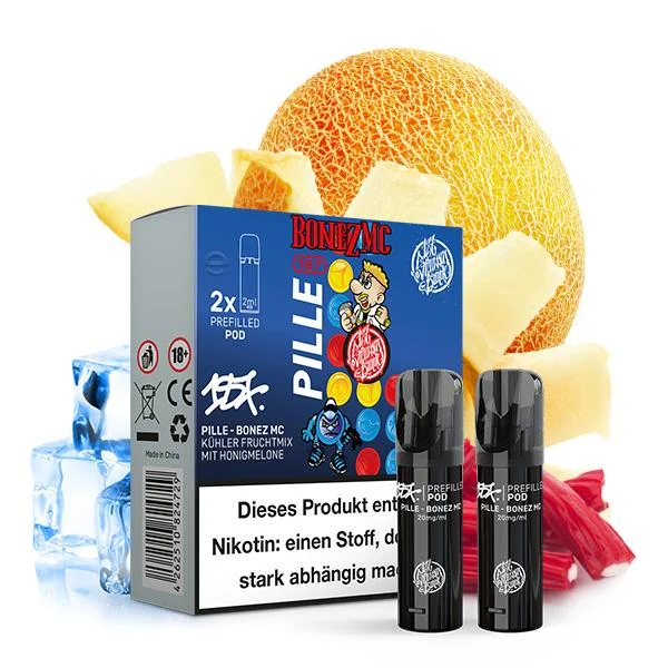 187 Pods Pille – Honigmelone mit roten Früchten & Frische im ELFA Pod-System