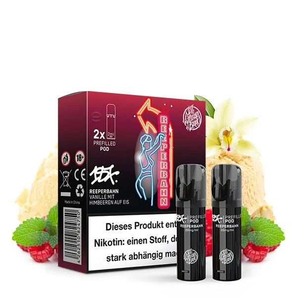 187 Pods Reeperbahn – Himbeer-Eiscreme mit Vanille im ELFA Prefilled Pod-System