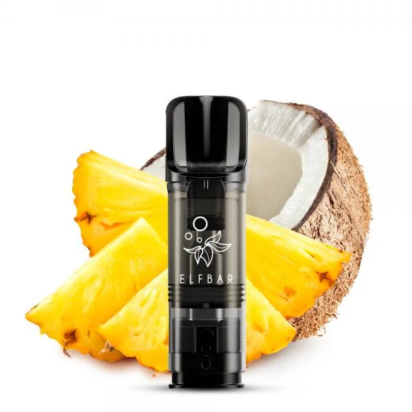 ElfBar ELFA Pods Pineapple Coconut mit Ananas- und Kokosnuss-Dekoration