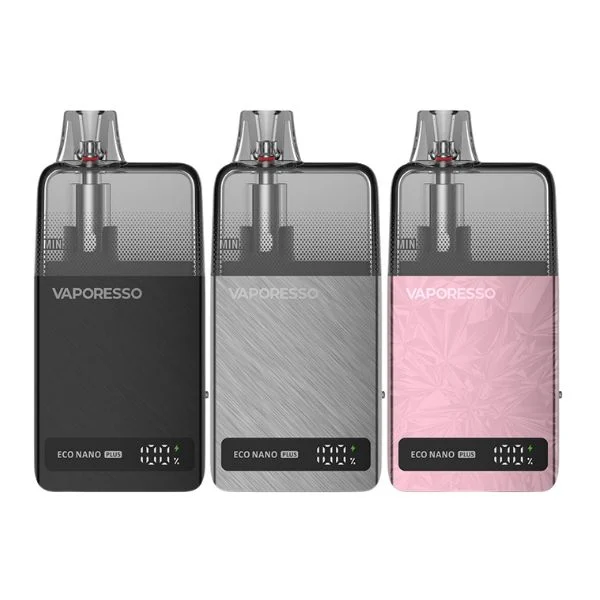 Vaporesso ECO Nano Plus Pod Kit in Midnight Black, Space Silver und Coral Pink