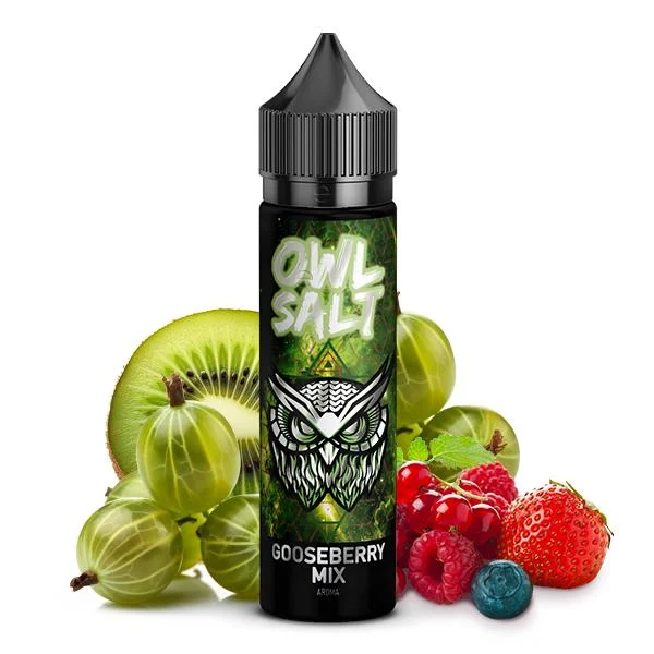 OWL Salt Longfill Gooseberry Mix Aroma – Stachelbeere, Kiwi und Beerenmix, 10 ml Aroma in 60 ml Longfill-Flasche